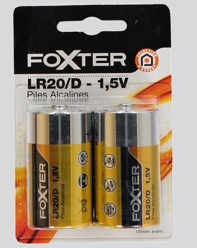 Wiodąca Marka Foxter Baterie Alkaliczne LR 20_D - 1,5V (1)