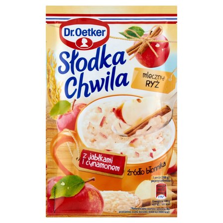 Dr. Oetker Słodka Chwila Mleczny ryż z jabłkami i cynamonem 58 g (1)