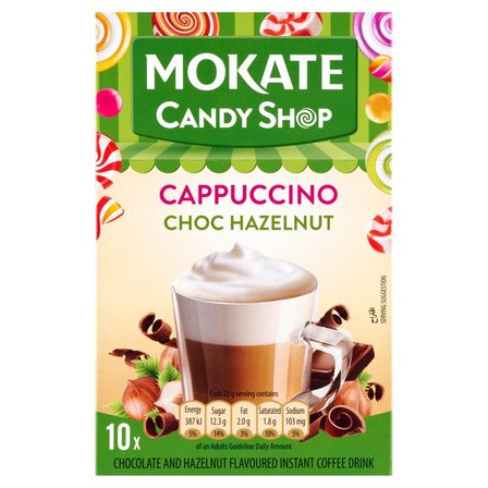 Mokate Candy Shop Cappuccino o smaku czekoladowo orzechowym 220 g (10 x 22 g) (1)