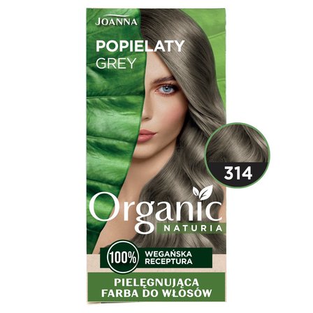 Joanna Naturia Organic Pielęgnująca farba do włosów popielaty 314 (3)