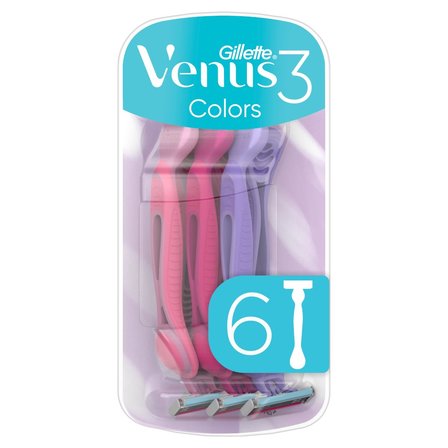 Gillette Venus 3 Colors Maszynki jednorazowe, liczba sztuk w opakowaniu: 6 (2)