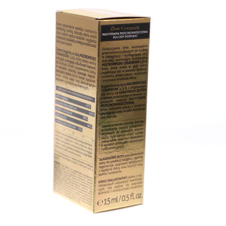 Bielenda Złote Ceramidy Wygładzająco-nawilżający krem przeciwzmarszczkowy pod oczy 15 ml (10)