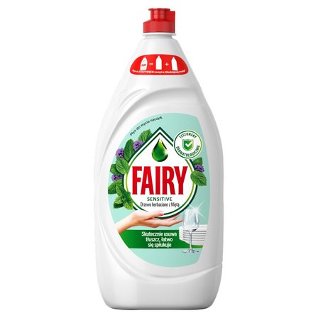 Fairy Skóra wrażliwa Tea Tree & Mint Płyn do mycia naczyń, delikatny dla skóry 1350 ML (1)