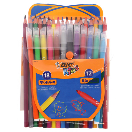 BIC KREDKI 2W1 EVOLUTION 18+12SZT (1)