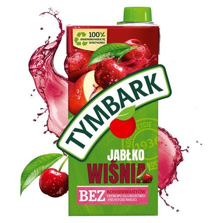 Tymbark Napój owocowy jabłko wiśnia 1 l (2)