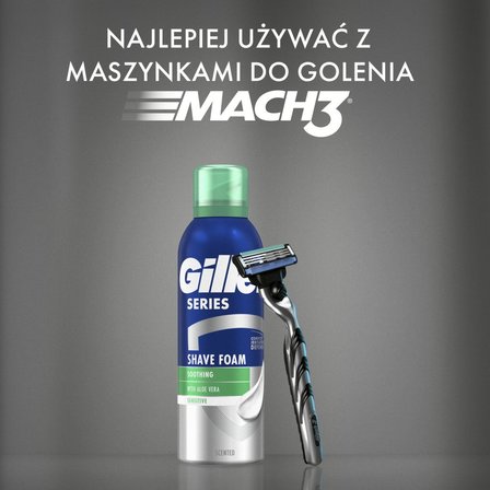 Gillette Series Łagodząca pianka do golenia z aloesem, 200 ml (6)