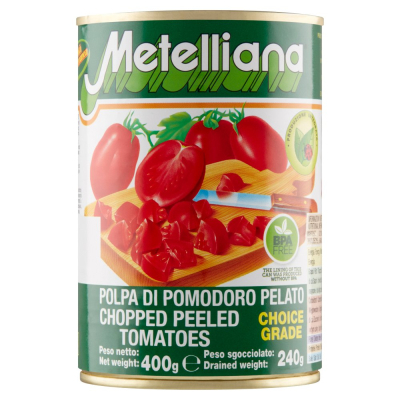 Metelliana Pomidory bez skórki kostka 400 g (1)