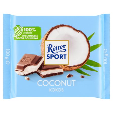 Ritter Sport Czekolada mleczna nadziewana kremem kokosowym 100 g (1)