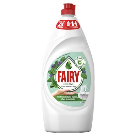 Fairy Sensitive Drzewo herbaciane z miętą Płyn do mycia naczyń 900 ml (1)