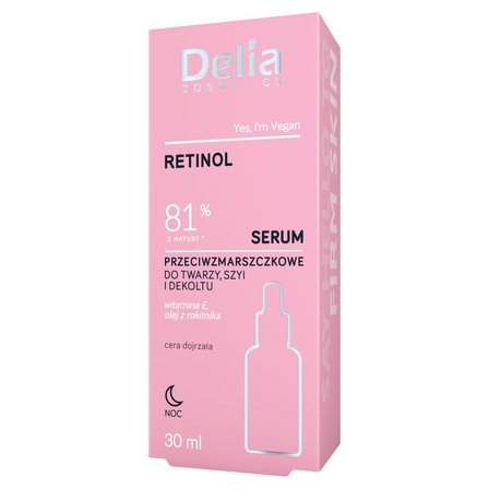 Delia Cosmetics Serum przeciwzmarszczkowe do twarzy szyi i dekoltu na noc 30 ml (1)