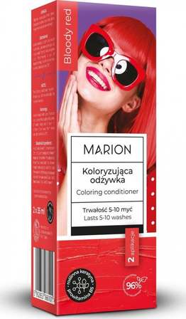 Marion odżywka koloryzująca 5-10 myć red 2x35ml (1)