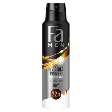 Fa Men Invisible Power 48h Dezodorant w sprayu o odświeżającym zapachu zielonych nut 150 ml (1)