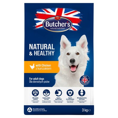 Butcher's Natural & Healthy Karma dla psów z kurczakiem 3 kg (1)