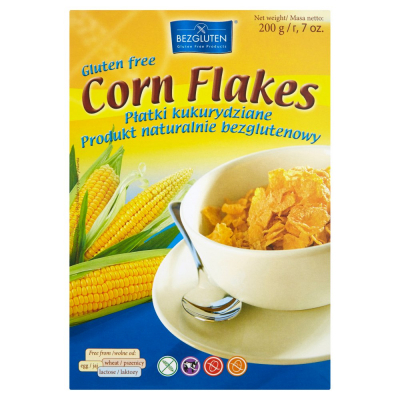 Bezgluten Corn Flakes Płatki kukurydziane bezglutenowe 200 g (1)