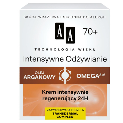 AA Technologia Wieku 70+ Intensywne Odżywianie Krem intensywnie regenerujący 24H 50 ml (1)