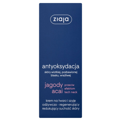 Ziaja Jagody acai Krem na twarz i szyję odżywczo-regenerujący 50 ml (1)