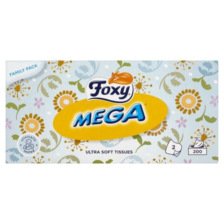 Foxy Mega Ultra miękkie chusteczki 2 warstwy 200 sztuk (1)