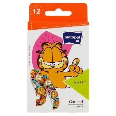 Matopat Happy Plastry Garfield 12 sztuk (1)
