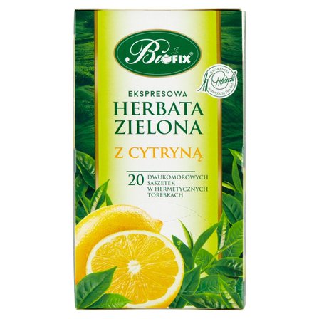 Bifix Herbata zielona ekspresowa z cytryną 40 g (20 x 2 g) (1)