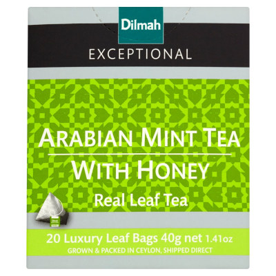Dilmah Exceptional Czarna cejlońska herbata z dodatkiem mięty i aromatu miodu 40 g (20 torebek) (1)