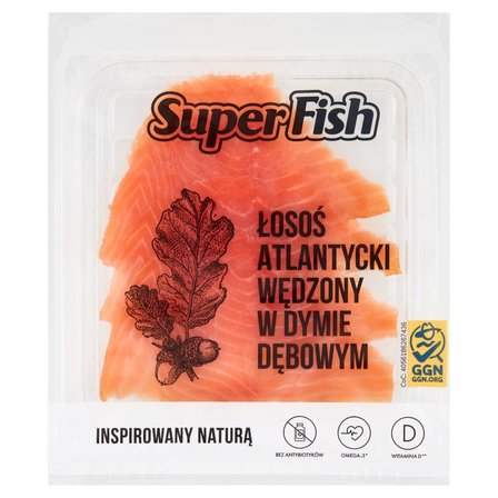 SuperFish Łosoś atlantycki wędzony w dymie dębowym 100 g (1)