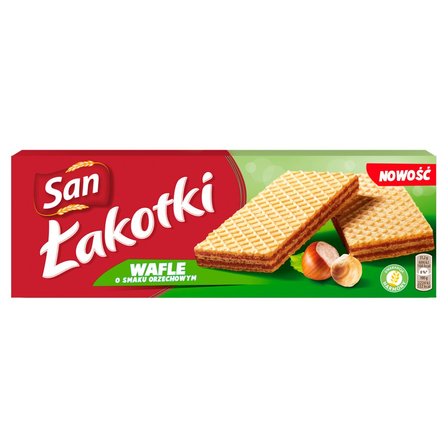 San Łakotki Wafle o smaku orzechowym 146 g (1)