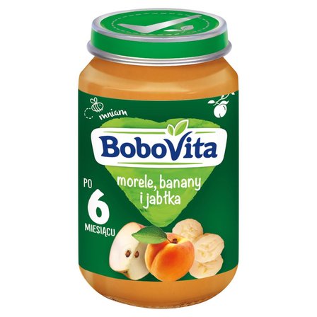 BoboVita Morele banany i jabłka po 6 miesiącu 190 g (1)