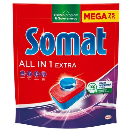 Somat All in 1 Extra Tabletki do mycia naczyń w zmywarkach 1245 g (75 sztuk) (1)