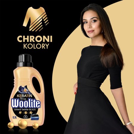 Woolite Keratin Therapy Płyn do prania czerń ciemne kolory jeans 0,9 l (15 prań) (7)