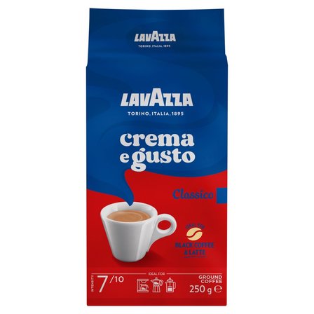 Lavazza Crema E Gusto Classico Mieszanka mielonej kawy palonej 250 g (1)