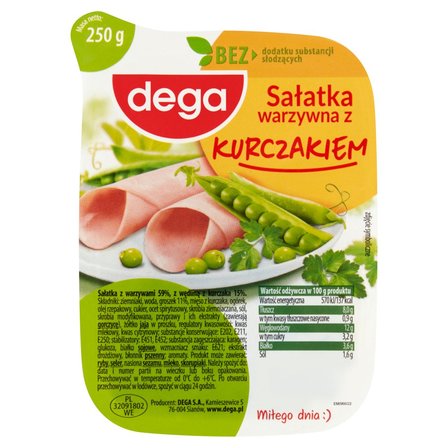 dega Sałatka warzywna z kurczakiem 250 g (1)