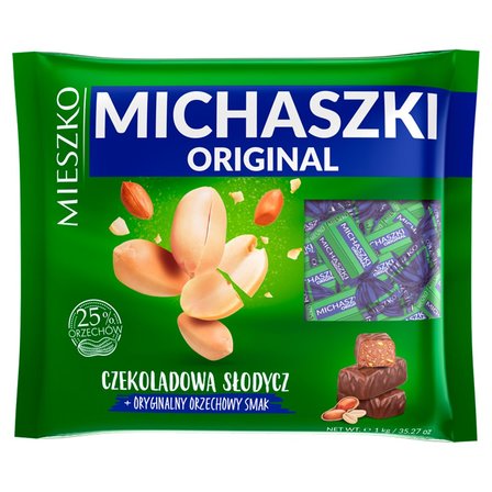 Mieszko Michaszki Original Cukierki z orzeszkami arachidowymi w czekoladzie 1 kg (1)