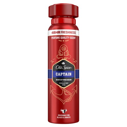 Old Spice Captain Dezodorant W Sprayu Dla Mężczyzn,150ml, 48 Godzin Świeżości, 0%Aluminium (1)