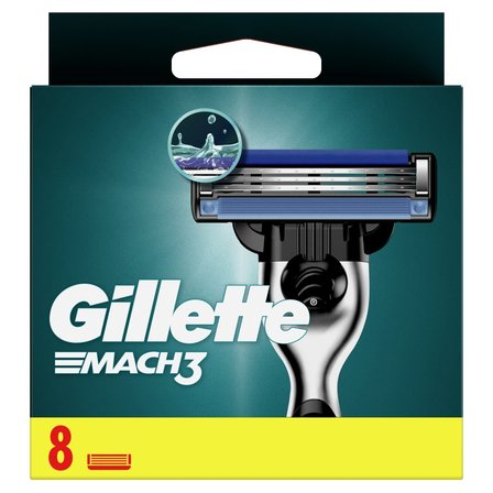 Gillette Mach3 Ostrza wymienne do maszynki do golenia dla mężczyzn, 8 ostrza wymienne (1)
