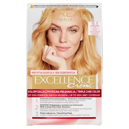 L'Oréal Paris Excellence Farba do włosów bardzo jasny blond złocisty 9.3 (1)