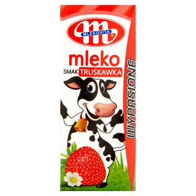 Mlekovita Wypasione Mleko smak truskawka 200 ml (1)