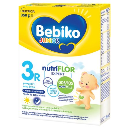 Bebiko Junior 3R Odżywcza formuła na bazie mleka dla dzieci powyżej 1. roku życia 350 g (2)