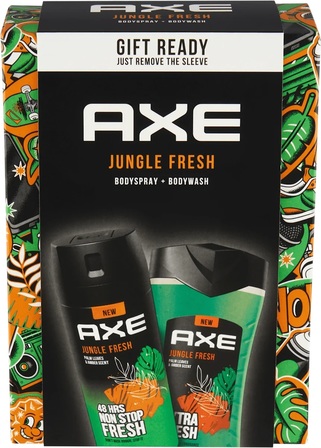 AXE Zestaw prezentowy męski Dark Jungle Deo spray 150 ml + żel 250 ml (1)