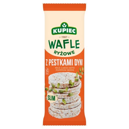 Kupiec Slim Wafle ryżowe z pestkami dyni 90 g (18 sztuk) (1)