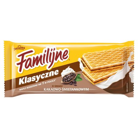 Familijne Wafle o smaku kakaowo-śmietankowym 180 g (1)