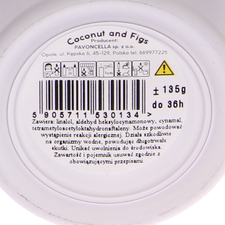 Candle pavoncella coconut and figs świeca 135g (2)