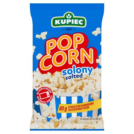 Kupiec Popcorn solony do mikrofalówki 80 g (1)