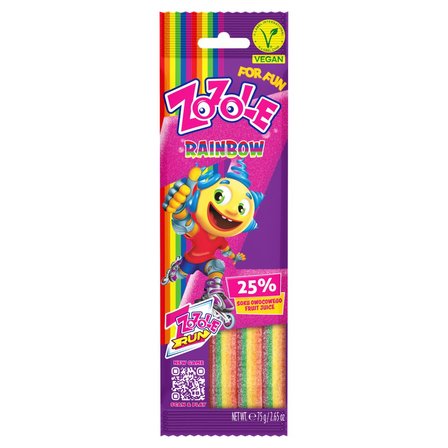 Zozole Hello Żelo Rainbow Tęczowe żelki o smaku owocowym super kwaśne 75 g (1)