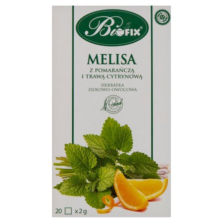 Bifix Herbatka ziołowo-owocowa melisa z pomarańczą i trawą cytrynową 40 g (20 x 2 g) (1)