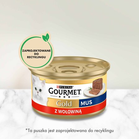 Gourmet Gold Karma dla kotów mus z wołowiną 85 g (2)