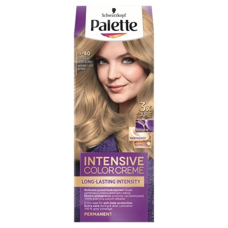 Palette Intensive Color Creme Farba do włosów w kremie 9-40 naturalny jasny blond (1)