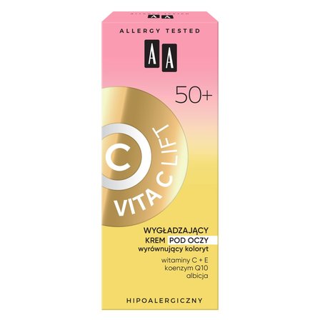 AA Vita C Lift 50+ wygładzający krem pod oczy wyrównujący koloryt 15 ml (4)