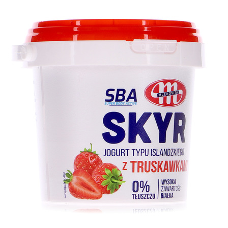 Mlekovita skyr jogurt typu islandzkiego z truskawkami 500g (11)