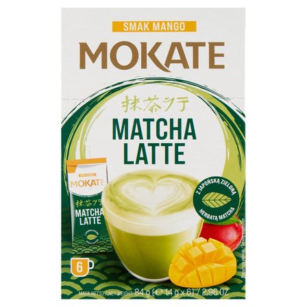 Mokate Matcha Latte Napój w proszku smak mango 84 g (6 x 14 g) (1)
