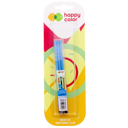 HAPPY COLOR  WKŁADY wymazywalne, niebieski kolor, standard A 0.5mm 3szt (1)